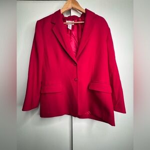 Pendleton Wool Blazer Red Holidays Size 14